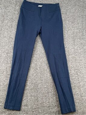 CAbi Navy Blue Skinny Pants Size 4 Rayon Nylon Stretch Trouser Legging